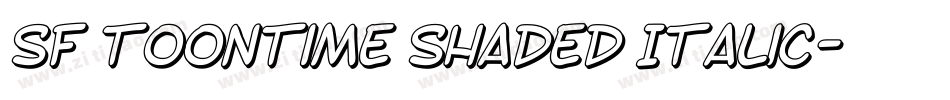 SF Toontime Shaded Italic字体转换